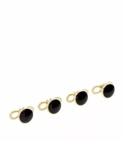 TOM FORD Onyx Stud Cufflinks YGK GOLD