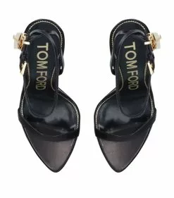 TOM FORD PADLOCK SANDAL 105 BLACK Heel Sandals -TOM FORD Shop tom ford padlock sandal 105 16550028 32055981 1000