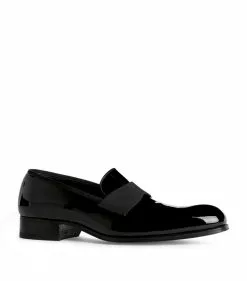 TOM FORD Patent Leather Loafers GOLD