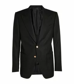 TOM FORD Shelton Hopsack Tailored Jacket BLACK Blazers
