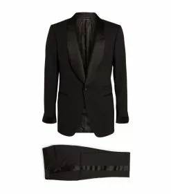 TOM FORD Shelton Satin-Trim Tuxedo 001 BLK Tuxedos