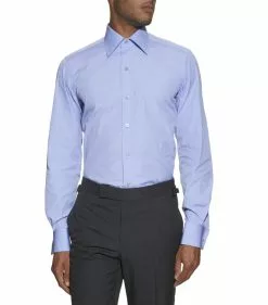 TOM FORD Slim-Fit Shirt 432 BLU Formal Shirts -TOM FORD Shop tom ford slim fit shirt 14818653 25199465 1000