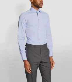 TOM FORD Slim Formal Shirt 432 BLU Formal Shirts -TOM FORD Shop tom ford slim formal shirt 15014595 36714224 1000