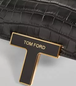 TOM FORD Small Crocodile T Clasp Shoulder Bag u9000 Shoulder Bags -TOM FORD Shop tom ford small crocodile t clasp shoulder bag 16454899 31890729 1000