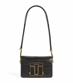 TOM FORD Small Crocodile T Clasp Shoulder Bag u9000 Shoulder Bags