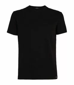 TOM FORD Stretch-Cotton T-Shirt BLACK Printed T-Shirts