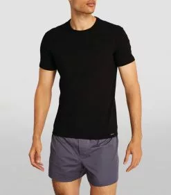 TOM FORD Stretch-Cotton T-Shirt BLACK Printed T-Shirts -TOM FORD Shop tom ford stretch cotton t shirt 17378503 35830172 1000