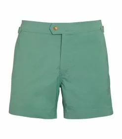 TOM FORD Technical Swim Shorts with Buckle 332 LT GRN SLD Swimwear