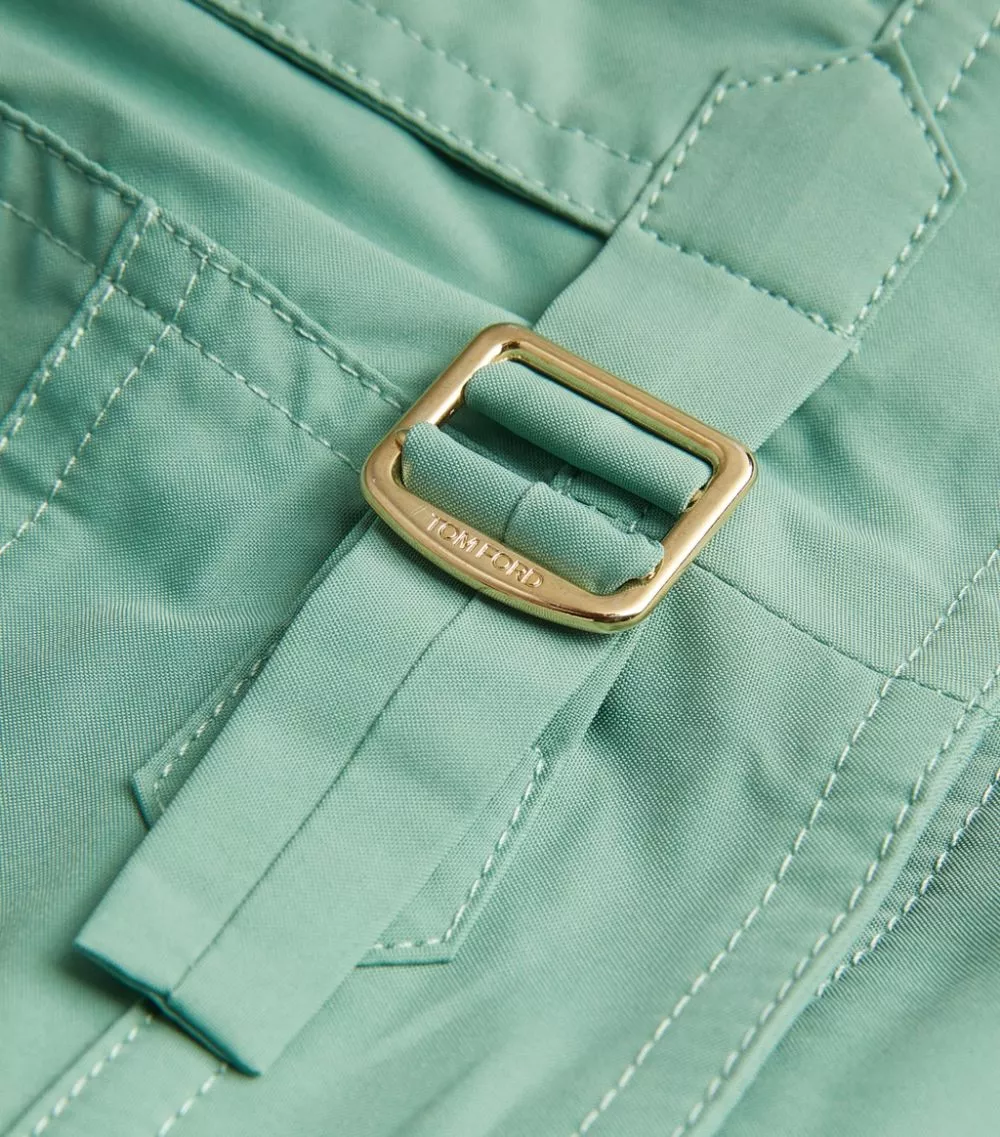 TOM FORD Technical Swim Shorts with Buckle 332 LT GRN SLD Swimwear 4 TOM FORD Technical Swim Shorts with Buckle 332 LT GRN SLD Swimwear - Image 4