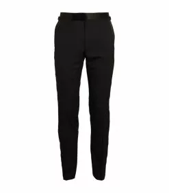TOM FORD TF FTRS SHELTON SATIN 001 BLK Tailored Trousers