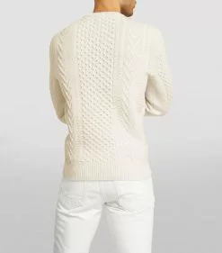 TOM FORD Wool-Blend Cable-Knit Sweater 105 NAT SLD Jumpers -TOM FORD Shop tom ford wool blend cable knit sweater 17530974 36980510 1000