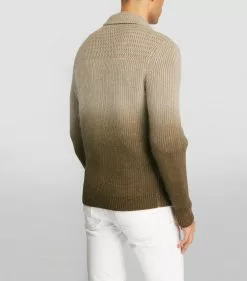 TOM FORD Wool-Blend Dip-Dye Cardigan 262 MD BGE SLD Cardigans -TOM FORD Shop tom ford wool blend dip dye cardigan 17531591 37540134 1000