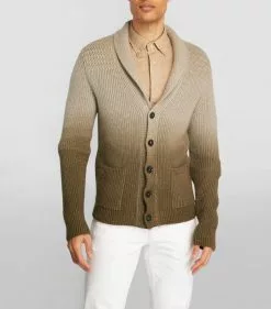 TOM FORD Wool-Blend Dip-Dye Cardigan 262 MD BGE SLD Cardigans -TOM FORD Shop tom ford wool blend dip dye cardigan 17531591 37541080 1000